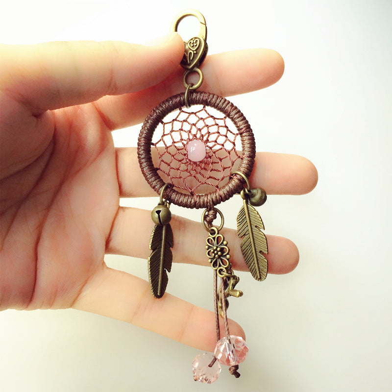 Wholesale Dreamcatcher Feather and Other Mixed Materials Keychains